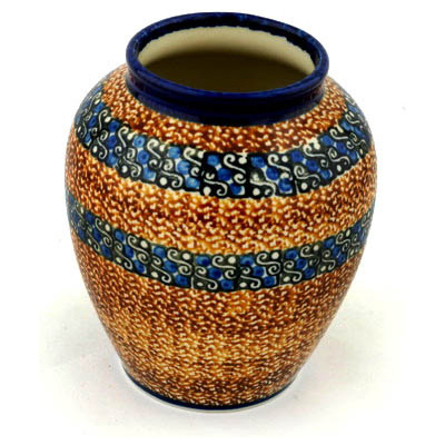 Polish Pottery Vase 5&quot; Hearth And Plow