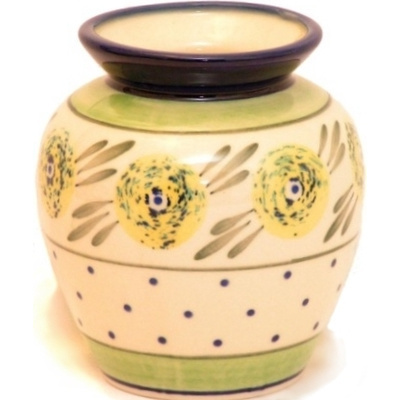 Polish Pottery Vase 5&quot; Limon Swirl