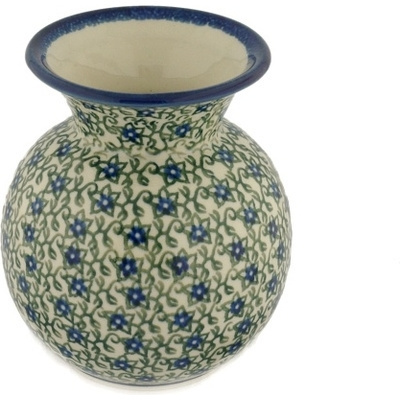 Polish Pottery Vase 5&quot; Lobelia Vines