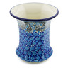Polish Pottery Vase 5&quot; Out Of Blue UNIKAT