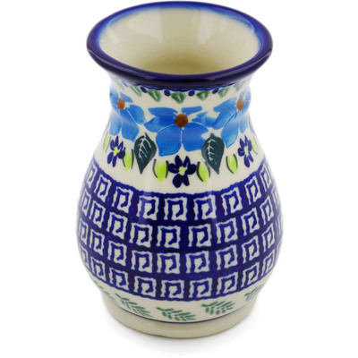 Polish Pottery Vase 5&quot; Pansy Morning