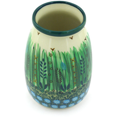 Polish Pottery Vase 5&quot; Prairie Land UNIKAT