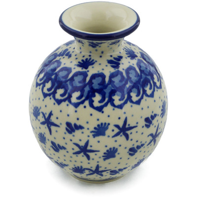 Polish Pottery Vase 5&quot; Seaside Wonder