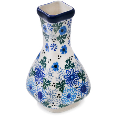 Polish Pottery Vase 5&quot; Soft Starry Flowers UNIKAT