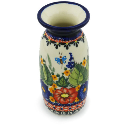 Polish Pottery Vase 5&quot; Spring Splendor UNIKAT
