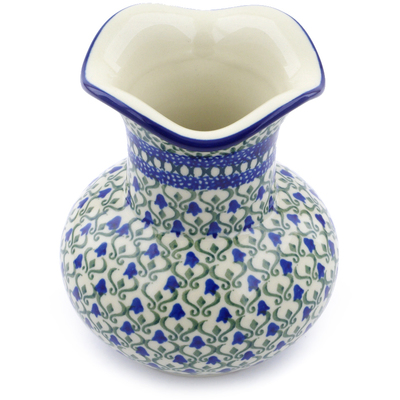 Polish Pottery Vase 5&quot; Tulip Trellis