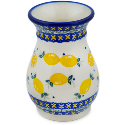 Polish Pottery Vase 5&quot; When Life Gives You Lemons