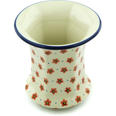 Polish Pottery Vase 5&quot; Wildflower Burst