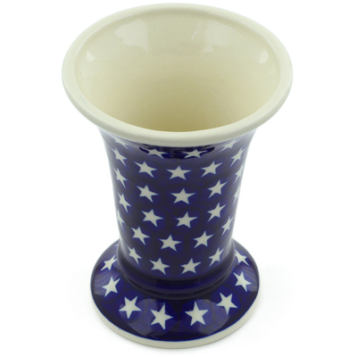 Polish Pottery Vase 6&quot; America The Beautiful