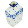 Polish Pottery Vase 6&quot; Blue Spring