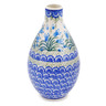 Polish Pottery Vase 6&quot; Blue Tulip
