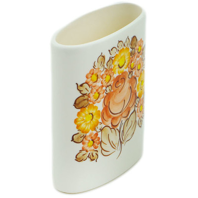 faience Vase 6&quot; Brown Sunshine