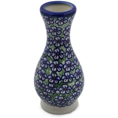 Polish Pottery Vase 6&quot; Flower Bouquet