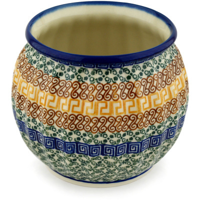 Polish Pottery Vase 6&quot; Grecian Sea