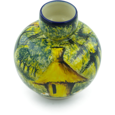 Polish Pottery Vase 6&quot; L45 Hut Getaway UNIKAT