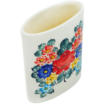 Faience Vase 6&quot; Little Flower Patch