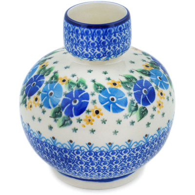 Polish Pottery Vase 6&quot; Periwinkle Ring UNIKAT