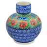 Polish Pottery Vase 6&quot; Ring Of Flowers UNIKAT
