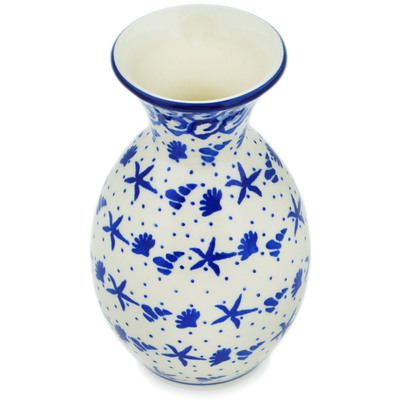 Polish Pottery Vase 6&quot; Seaside Wonder
