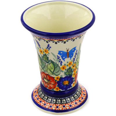 Polish Pottery Vase 6&quot; Spring Splendor UNIKAT