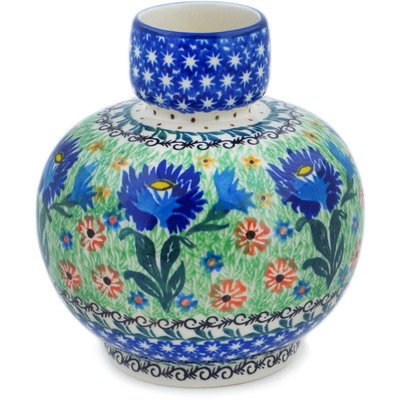 Polish Pottery Vase 6&quot; Sprouting Cupids UNIKAT