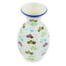 Polish Pottery Vase 6&quot; Traffic Jam