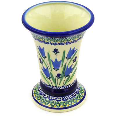 Polish Pottery Vase 6&quot; Tulip Fields UNIKAT