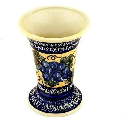 Polish Pottery Vase 6&quot; Tuscan Grapes