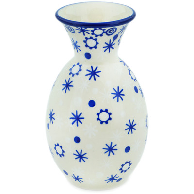 Polish Pottery Vase 6&quot; Twinkle In The Frost