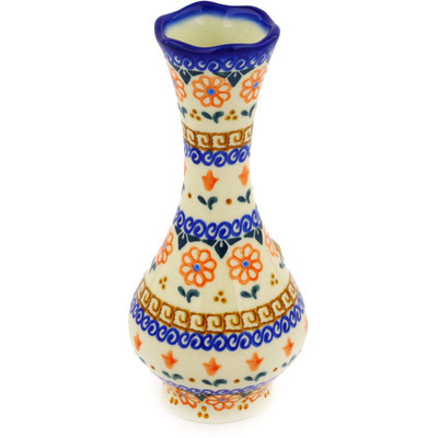 Polish Pottery Vase 7&quot; Amarillo