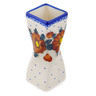 Polish Pottery Vase 7&quot; Autumn Pansies UNIKAT