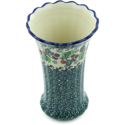 Polish Pottery Vase 7&quot; Berry Garland