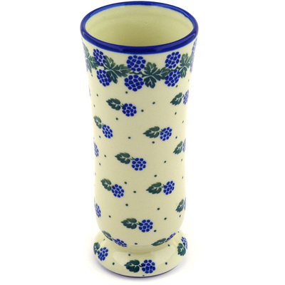 Polish Pottery Vase 7&quot; Blackberry Delight