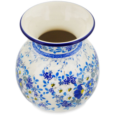 Polish Pottery Vase 7&quot; Blissful Beauty UNIKAT