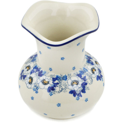 Polish Pottery Vase 7" Blue Spring