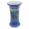 Polish Pottery Vase 7&quot; Brilliant Blue Rose UNIKAT