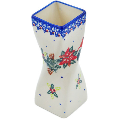 Polish Pottery Vase 7&quot; Cardinal&#039;s Home UNIKAT