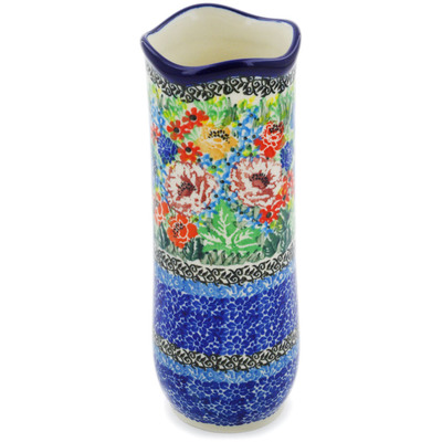 Polish Pottery Vase 7&quot; Carnation Valley UNIKAT