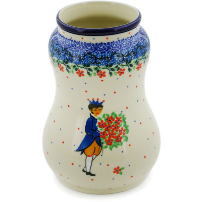 Polish Pottery Vase 7&quot; Charming Prince UNIKAT