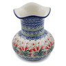Polish Pottery Vase 7&quot; Crimson Bells