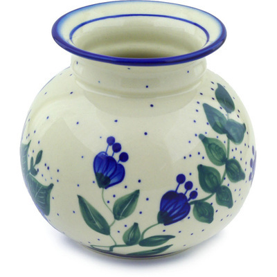 Polish Pottery Vase 7&quot; Daisy Spectacle