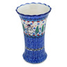 Polish Pottery Vase 7&quot; Dancing Snowman UNIKAT