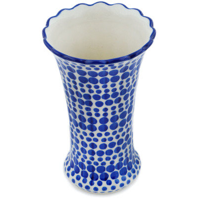 Polish Pottery Vase 7&quot; Dandy Dots UNIKAT