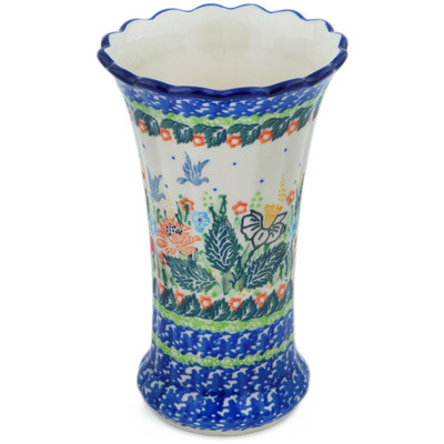 Polish Pottery Vase 7&quot; Dove Escape UNIKAT