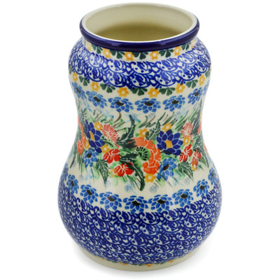 Polish Pottery Vase 7&quot; Dream Bouquet UNIKAT