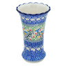 Polish Pottery Vase 7&quot; Free Flock UNIKAT