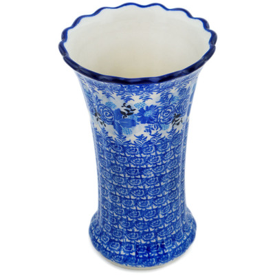 Polish Pottery Vase 7&quot; Frosted Bouquet UNIKAT