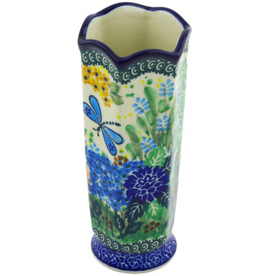 Polish Pottery Vase 7&quot; Garden Delight UNIKAT