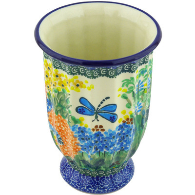 Polish Pottery Vase 7&quot; Garden Delight UNIKAT