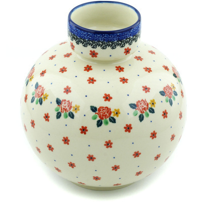Polish Pottery Vase 7&quot; Garden Party